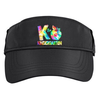 Cute Tie Dye K Is For Kindergarten Adult Drive Performance Visor