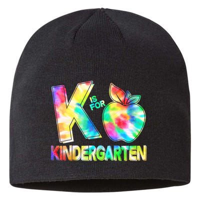 Cute Tie Dye K Is For Kindergarten Sustainable Beanie