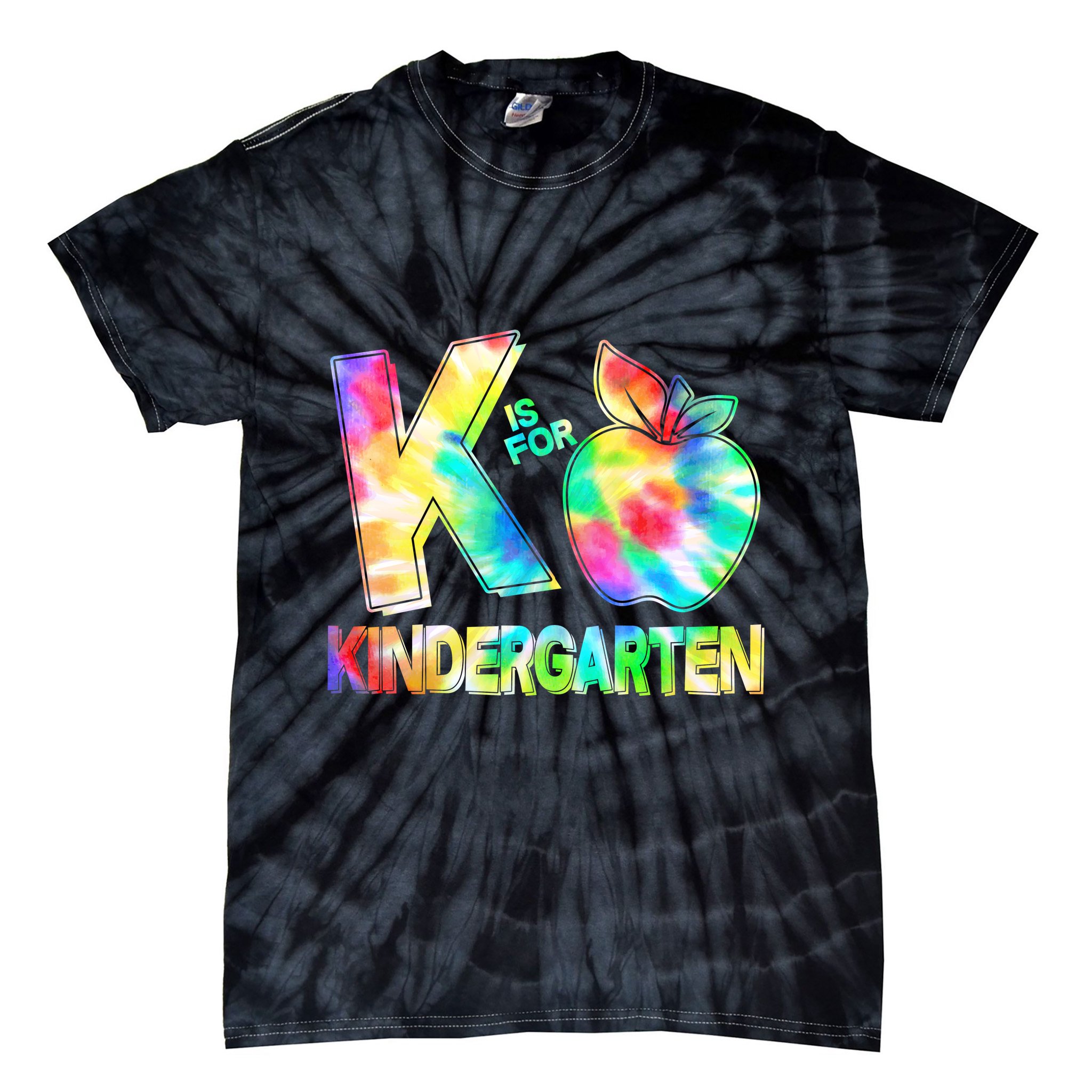 Cute Tie Dye K Is For Kindergarten Tie-Dye T-Shirt