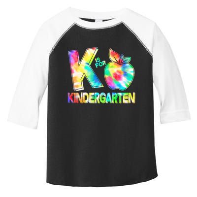 Cute Tie Dye K Is For Kindergarten Toddler Fine Jersey T-Shirt