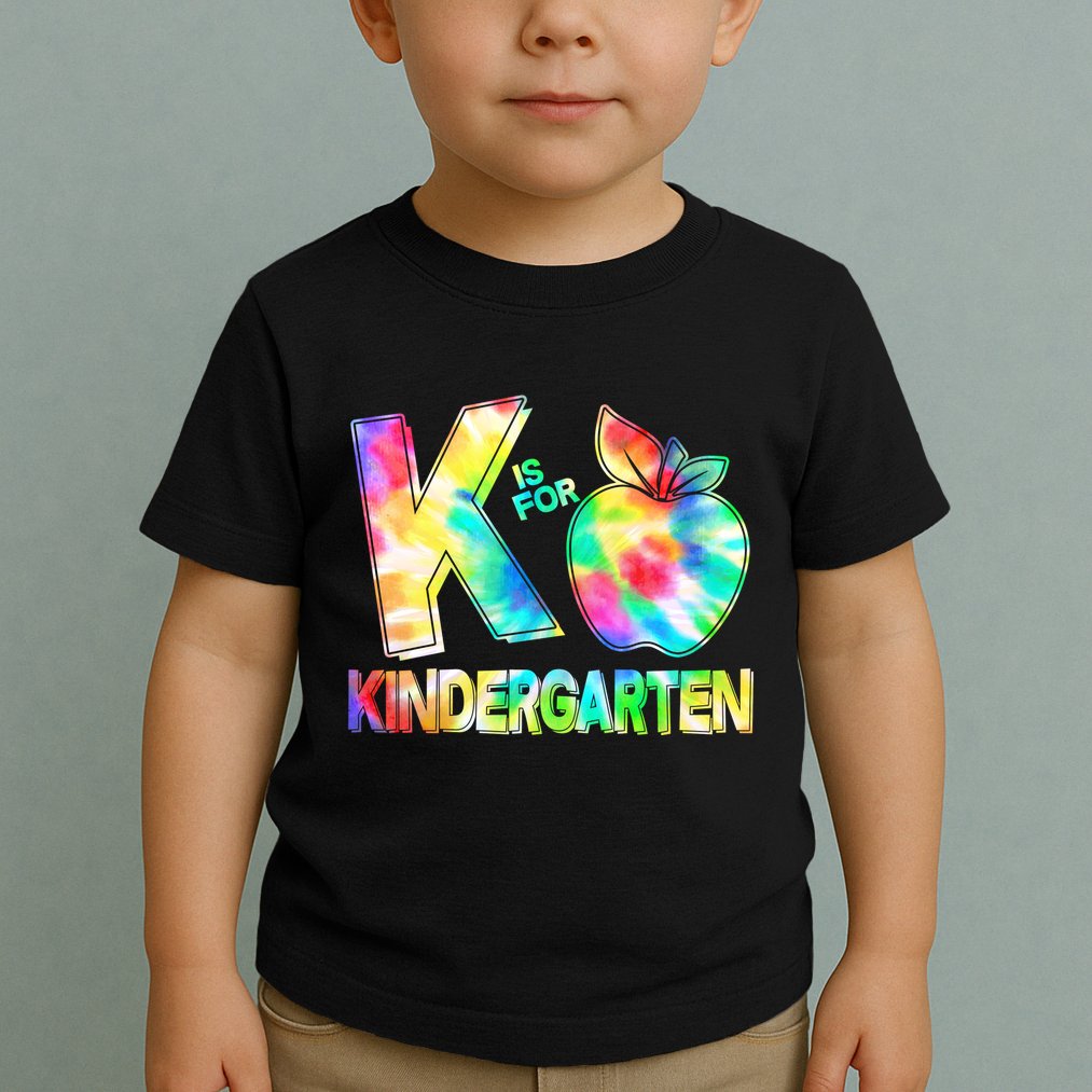 Cute Tie Dye K Is For Kindergarten Toddler T-Shirt