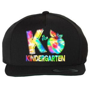 Cute Tie Dye K Is For Kindergarten Wool Snapback Cap