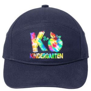 Cute Tie Dye K Is For Kindergarten 7-Panel Snapback Hat