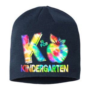 Cute Tie Dye K Is For Kindergarten Sustainable Beanie