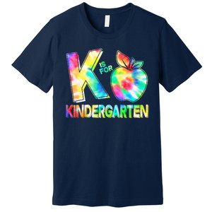 Cute Tie Dye K Is For Kindergarten Premium T-Shirt