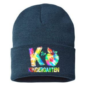 Cute Tie Dye K Is For Kindergarten Sustainable Knit Beanie