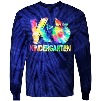 Cute Tie Dye K Is For Kindergarten Tie-Dye Long Sleeve Shirt