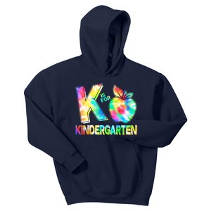 Cute Tie Dye K Is For Kindergarten Kids Hoodie