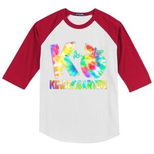 Cute Tie Dye K Is For Kindergarten Kids Colorblock Raglan Jersey