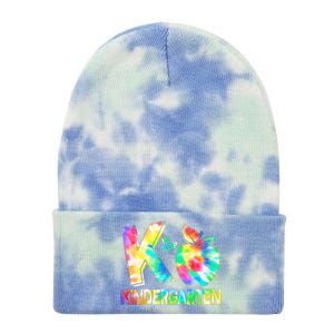 Cute Tie Dye K Is For Kindergarten Tie Dye 12in Knit Beanie