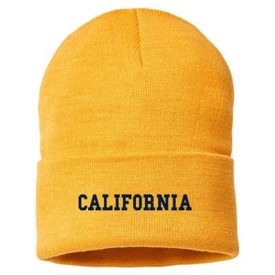 California Throwback Design Classic Sustainable Knit Beanie