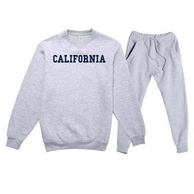 California Throwback Design Classic Premium Crewneck Sweatsuit Set