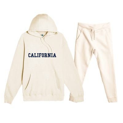 California Throwback Design Classic Premium Hooded Sweatsuit Set