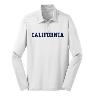 California Throwback Design Classic Silk Touch Performance Long Sleeve Polo