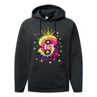 Colorful Tie Dye 8 Year Old 8th Birthday Performance Fleece Hoodie