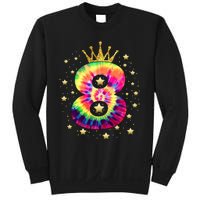 Colorful Tie Dye 8 Year Old 8th Birthday Sweatshirt