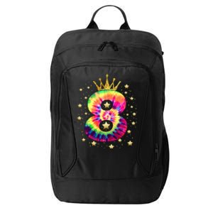 Colorful Tie Dye 8 Year Old 8th Birthday City Backpack