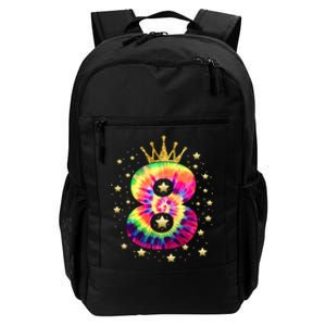 Colorful Tie Dye 8 Year Old 8th Birthday Daily Commute Backpack