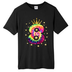 Colorful Tie Dye 8 Year Old 8th Birthday Tall Fusion ChromaSoft Performance T-Shirt