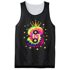 Colorful Tie Dye 8 Year Old 8th Birthday Mesh Reversible Basketball Jersey Tank