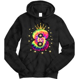 Colorful Tie Dye 8 Year Old 8th Birthday Tie Dye Hoodie