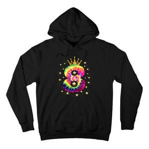 Colorful Tie Dye 8 Year Old 8th Birthday Tall Hoodie