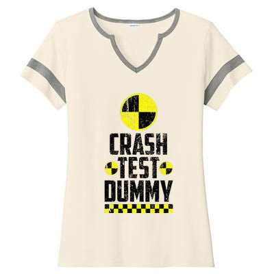 Crash Test Dummy Last Minute Costume Ladies Halftime Notch Neck Tee