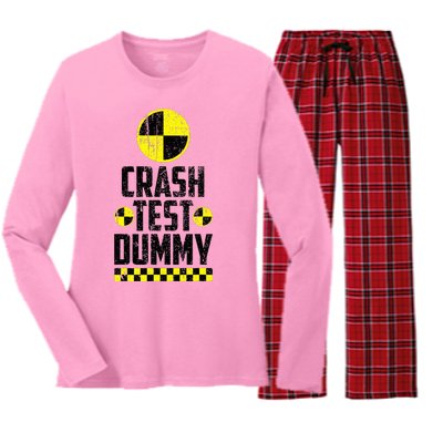 Crash Test Dummy Last Minute Costume Women's Long Sleeve Flannel Pajama Set 