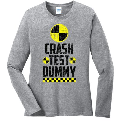 Crash Test Dummy Last Minute Costume Ladies Long Sleeve Shirt