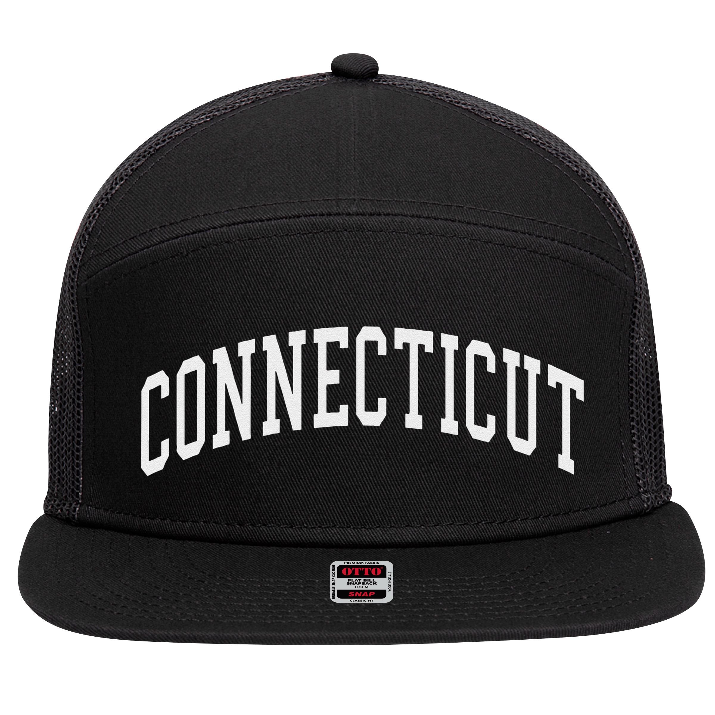 Connecticut Throwback Design Classic 7 Panel Mesh Trucker Snapback Hat