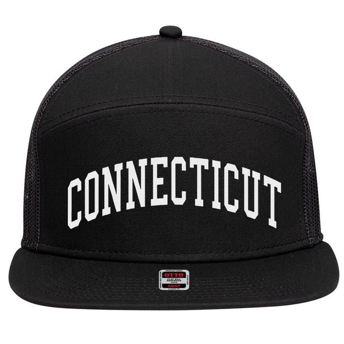 Connecticut Throwback Design Classic 7 Panel Mesh Trucker Snapback Hat