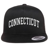 Connecticut Throwback Design Classic Flat Bill Trucker Hat