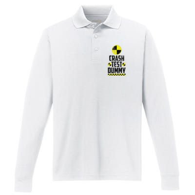 Crash Test Dummy Last Minute Costume Performance Long Sleeve Polo