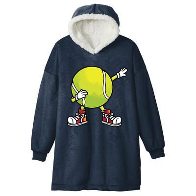 Cute Tennis Design For Tennis Player Racket Sport Hooded Wearable Blanket