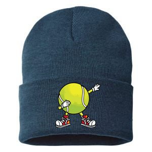 Cute Tennis Design For Tennis Player Racket Sport Sustainable Knit Beanie