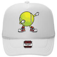 Cute Tennis Design For Tennis Player Racket Sport High Crown Mesh Back Trucker Hat