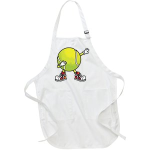 Cute Tennis Design For Tennis Player Racket Sport Full-Length Apron With Pockets