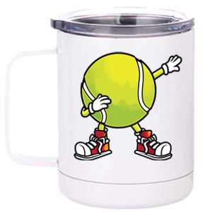 Cute Tennis Design For Tennis Player Racket Sport 12 oz Stainless Steel Tumbler Cup