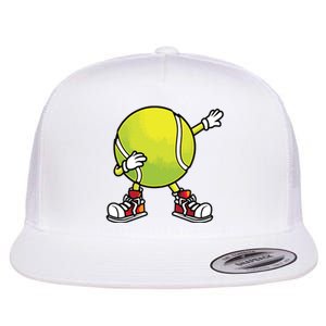 Cute Tennis Design For Tennis Player Racket Sport Flat Bill Trucker Hat