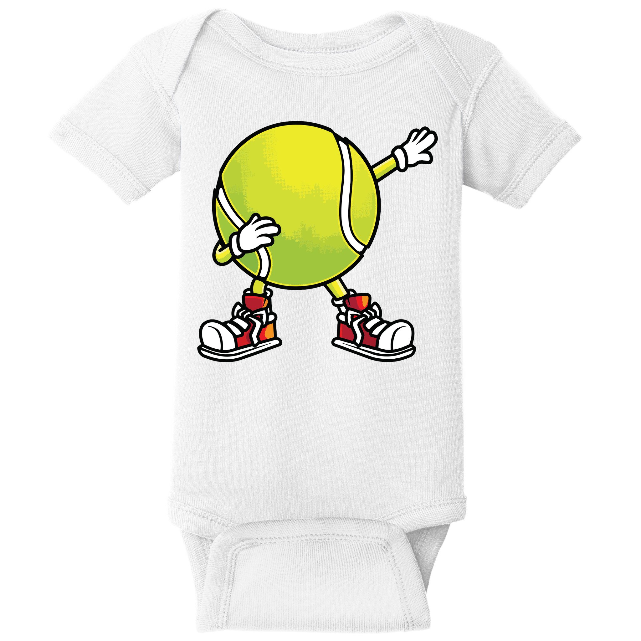Cute Tennis Design For Tennis Player Racket Sport Baby Bodysuit