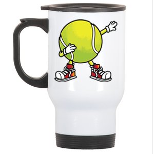 Cute Tennis Design For Tennis Player Racket Sport Stainless Steel Travel Mug