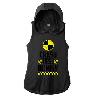 Crash Test Dummy Last Minute Costume Funny Halloween Ladies PosiCharge Tri-Blend Wicking Draft Hoodie Tank