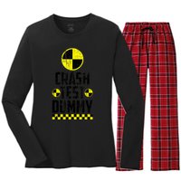 Crash Test Dummy Last Minute Costume Funny Halloween Women's Long Sleeve Flannel Pajama Set 