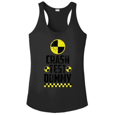 Crash Test Dummy Last Minute Costume Funny Halloween Ladies PosiCharge Competitor Racerback Tank