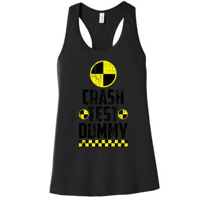 Crash Test Dummy Last Minute Costume Funny Halloween Women's Racerback Tank