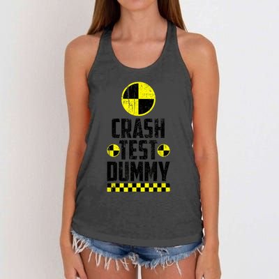 Crash Test Dummy Last Minute Costume Funny Halloween Women's Knotted Racerback Tank