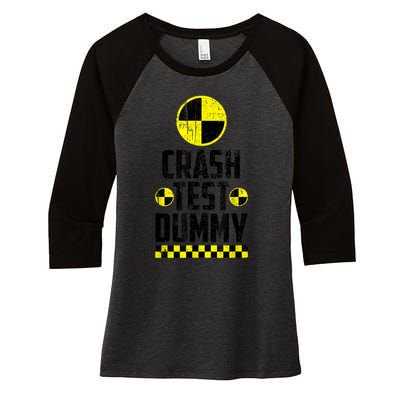 Crash Test Dummy Last Minute Costume Funny Halloween Women's Tri-Blend 3/4-Sleeve Raglan Shirt