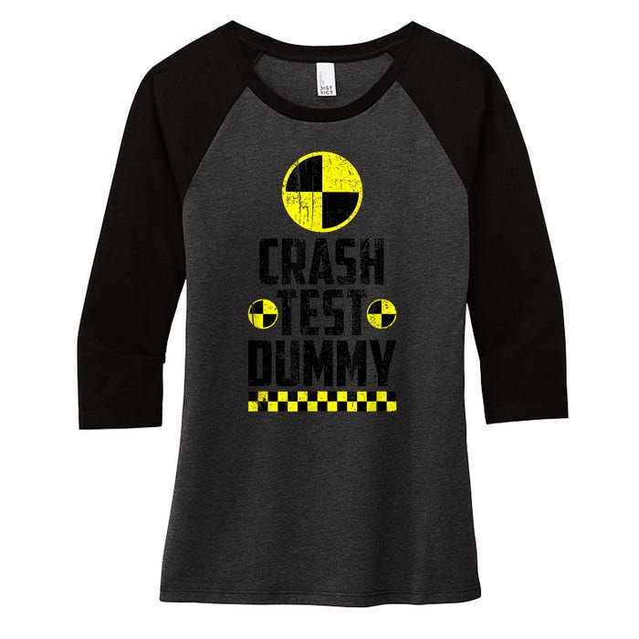 Crash Test Dummy Last Minute Costume Funny Halloween Women's Tri-Blend 3/4-Sleeve Raglan Shirt