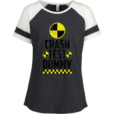 Crash Test Dummy Last Minute Costume Funny Halloween Enza Ladies Jersey Colorblock Tee