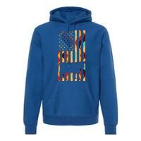 Cow Tie Dye American Flag Cow Farm Farming Gift Premium Hoodie